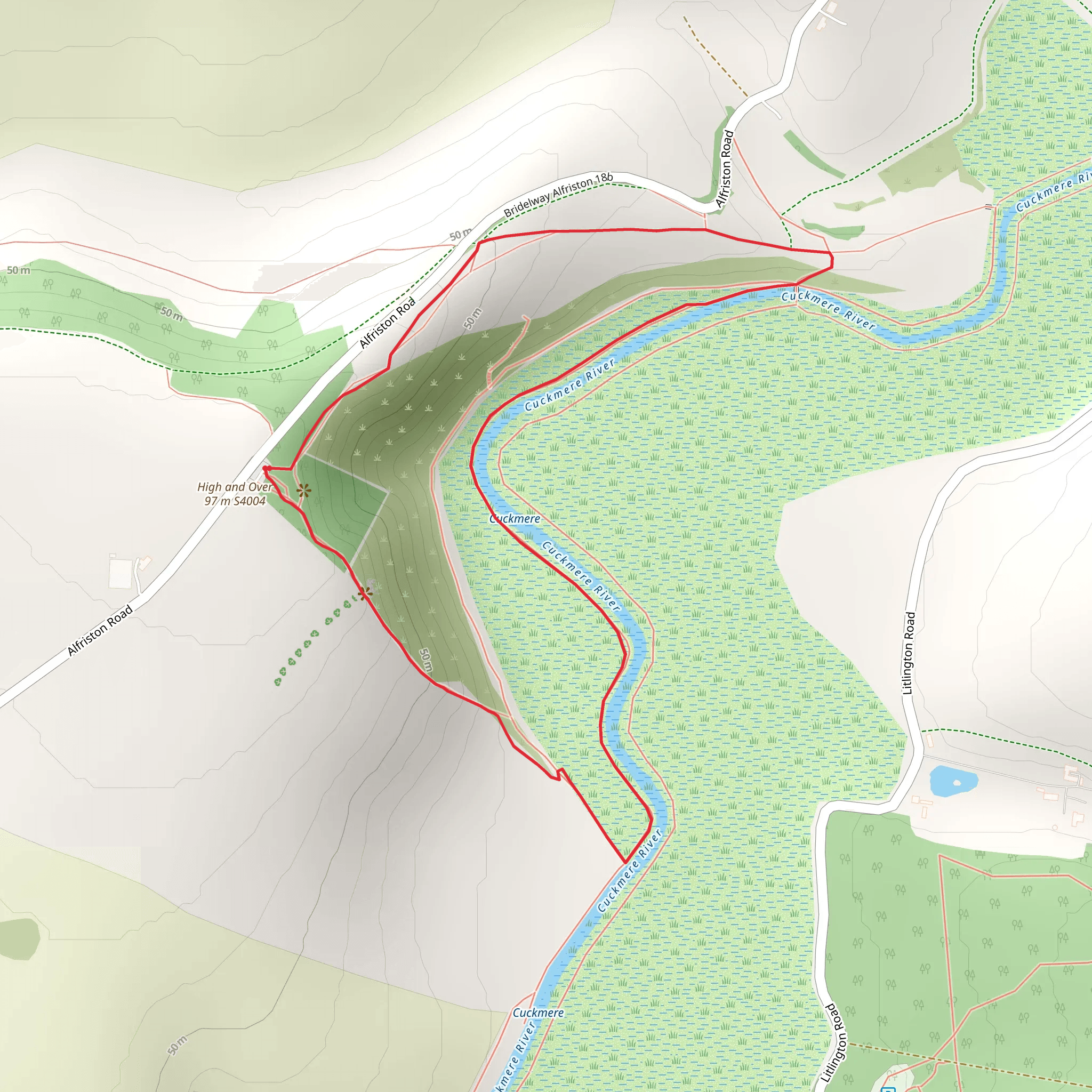 High and Over White Horse mobile static map