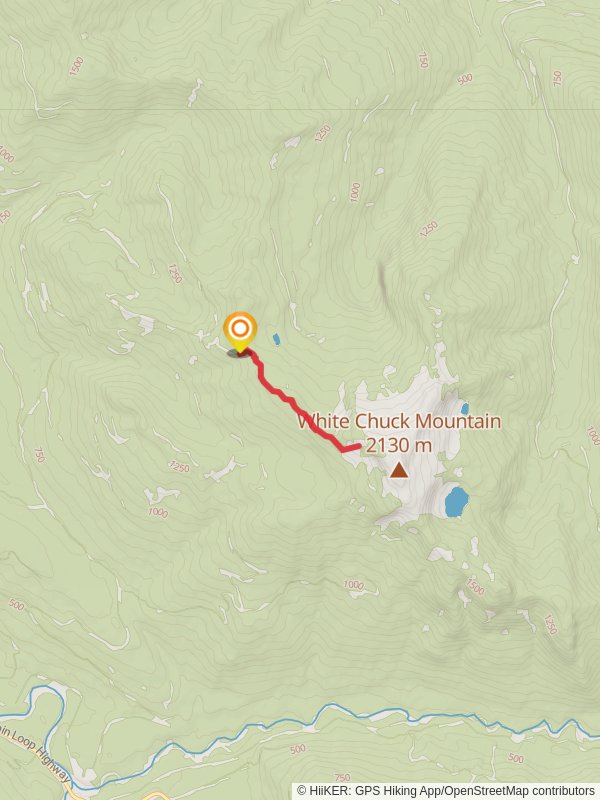 White Chuck Mountain Trail mobile static map