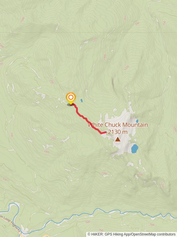 White Chuck Mountain Trail mobile static map