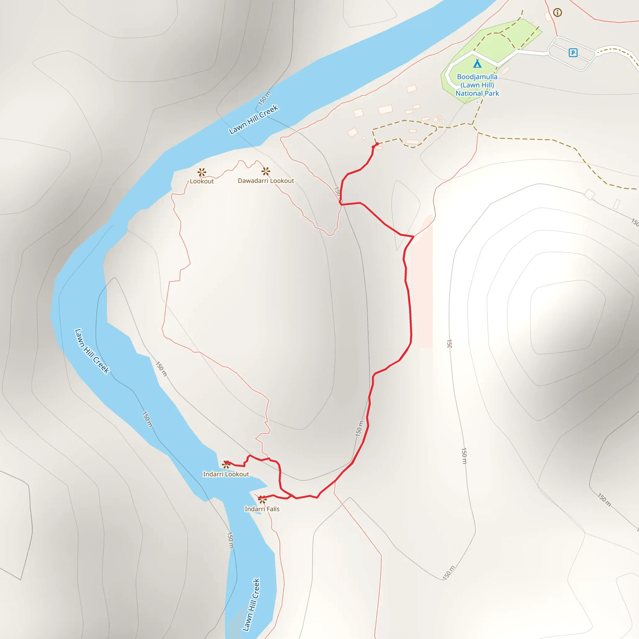 Indarri Falls Track mobile static map