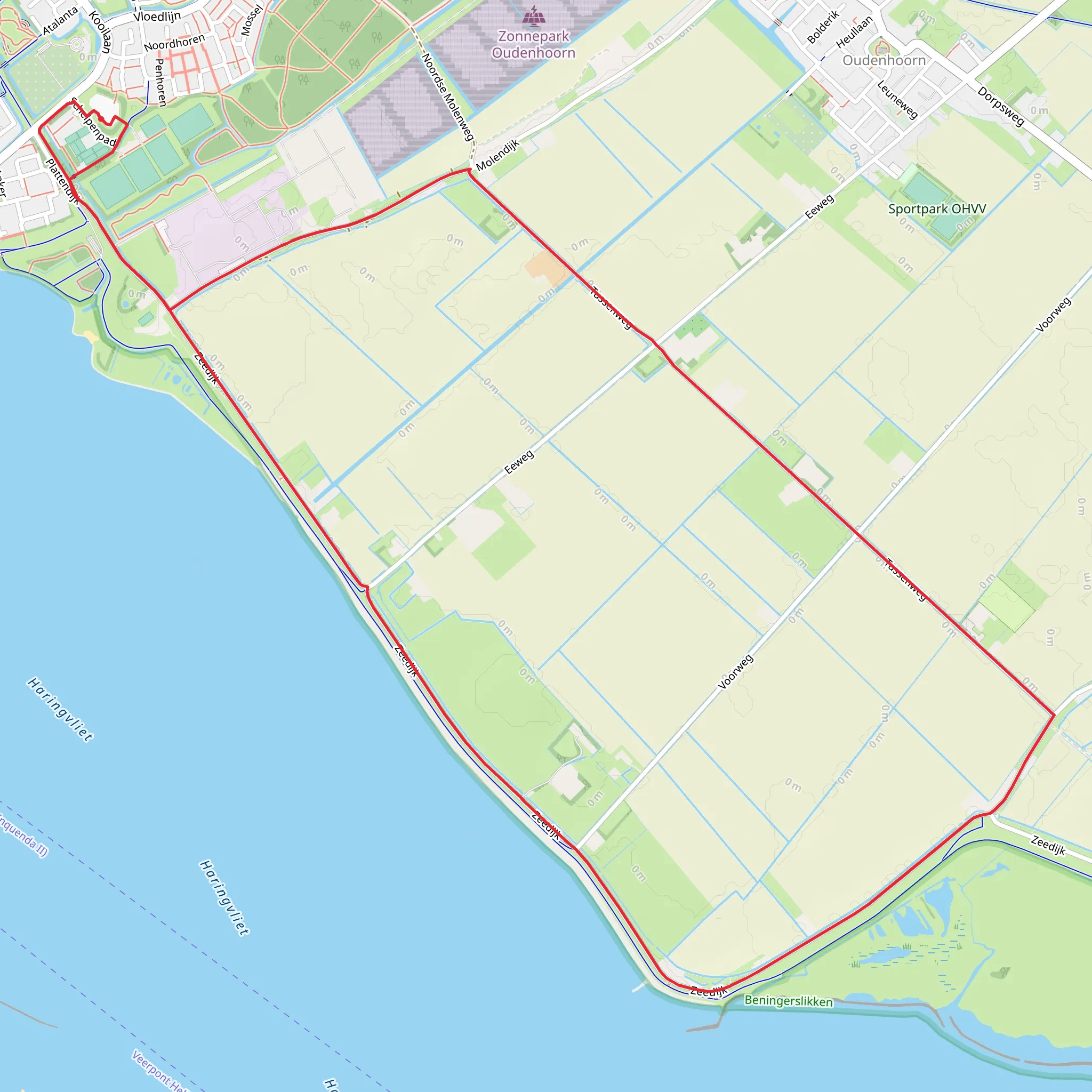 Hoornsche Gat via Zeedijk and Tussen Weg mobile static map