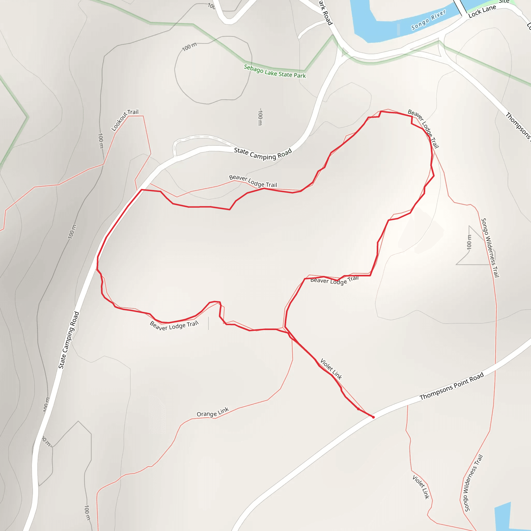 Thompsons Point Road Loop mobile static map