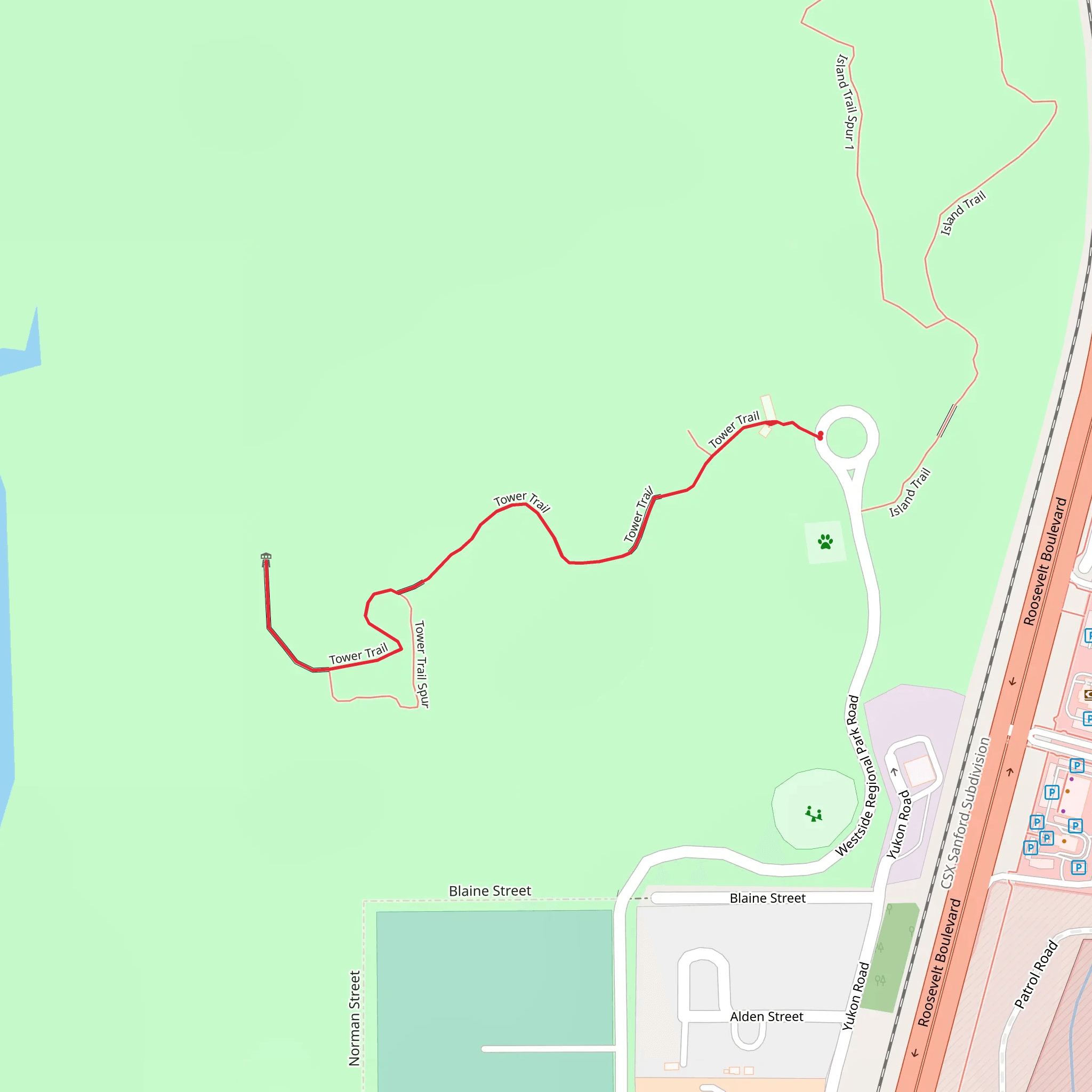 Tower Trail mobile static map