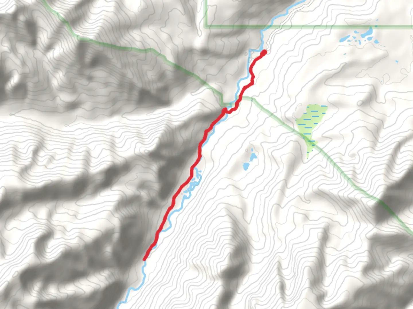 An image depicting the trail West Boulder River Trail and its surrounding area.