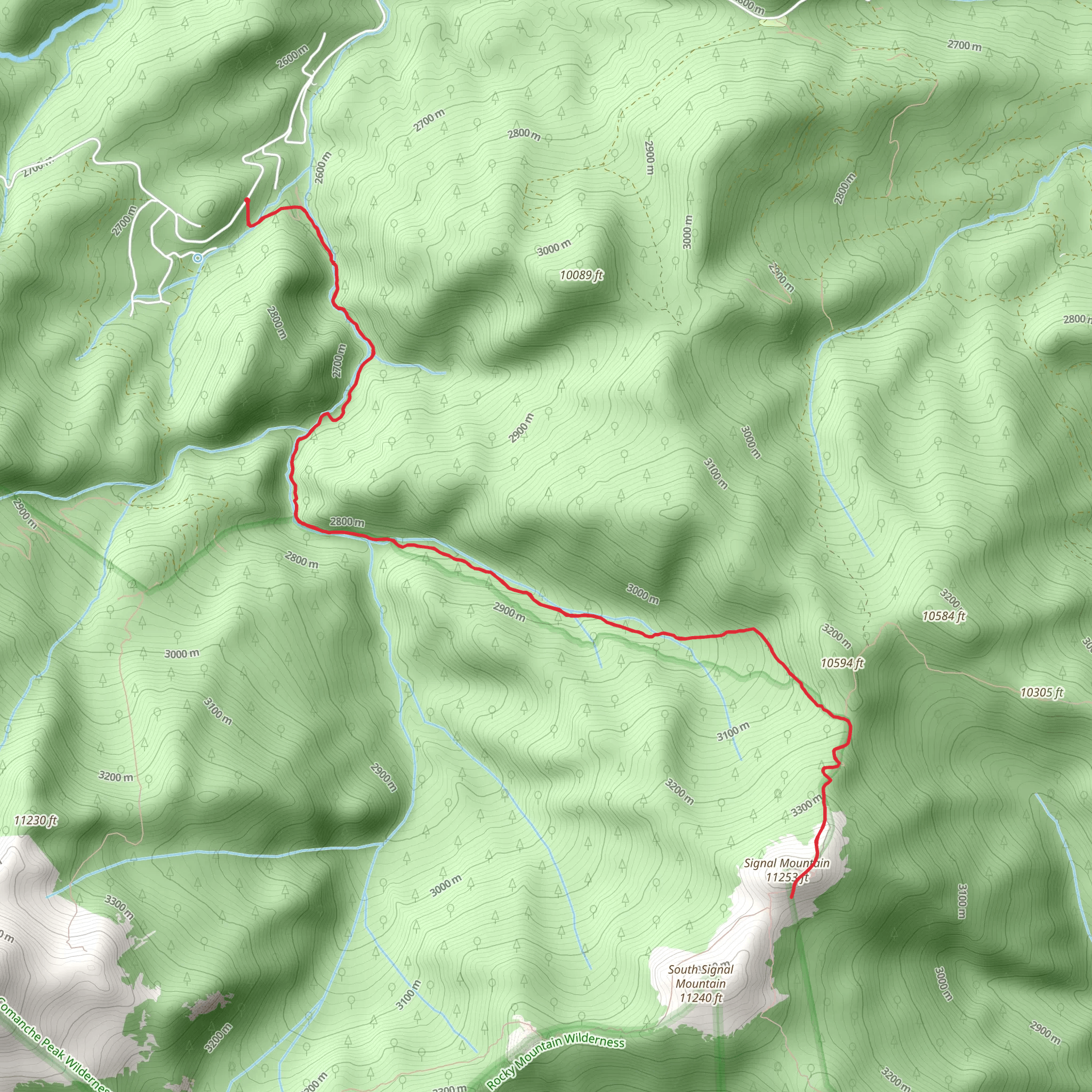 Signal Mountain Trail mobile static map