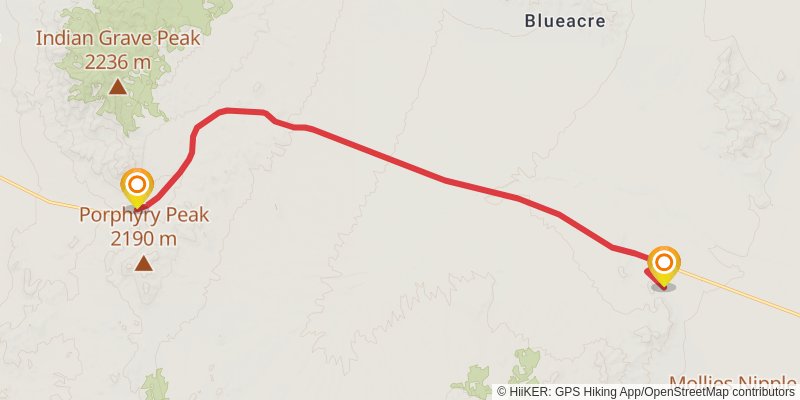 American Discovery Trail North Route stage 309 Map