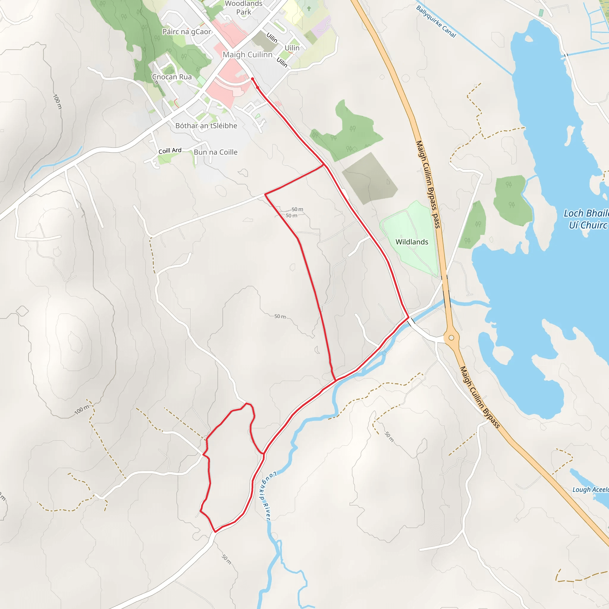 Moycullen - Maigh Cuilinn Heritage Trails - Killagoola Loop Walk mobile static map