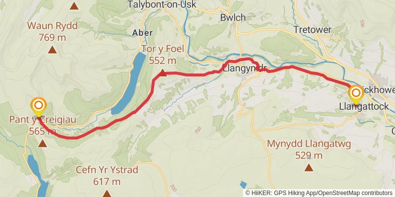 Cambrian Way alt 2 Map