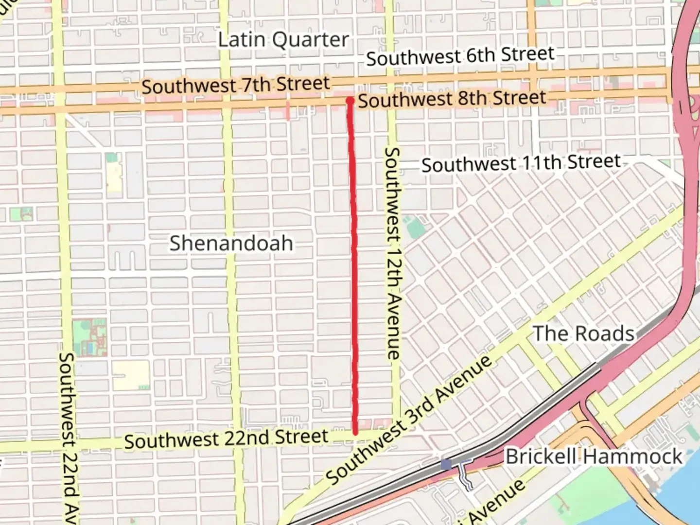 An image depicting the trail Cuban Memorial Boulevard Park and its surrounding area.