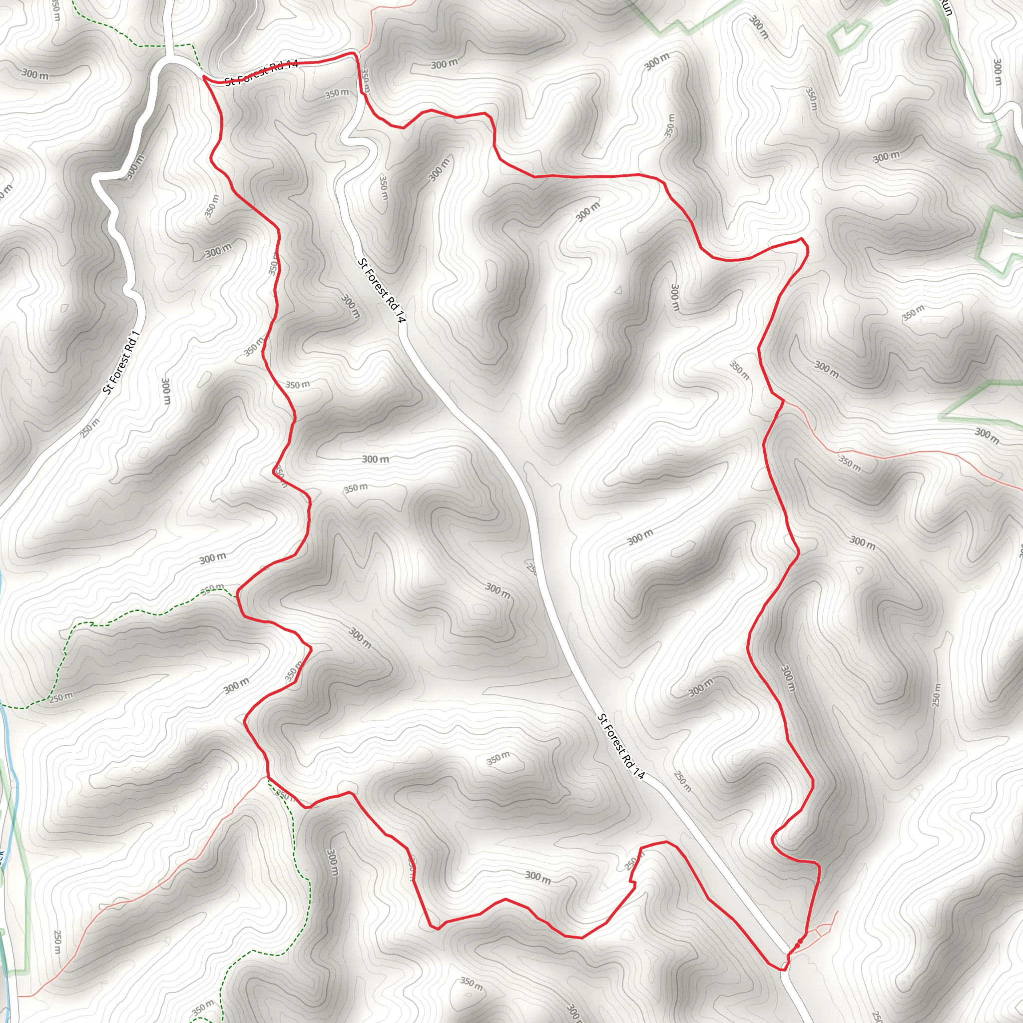 Silver Arrow and Backpack Main Trail North Loop mobile static map