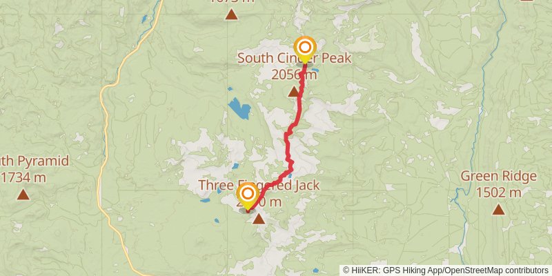 Pacific Crest Trail - Mount Hood To Mount Mcgloughlin stage 10 Map