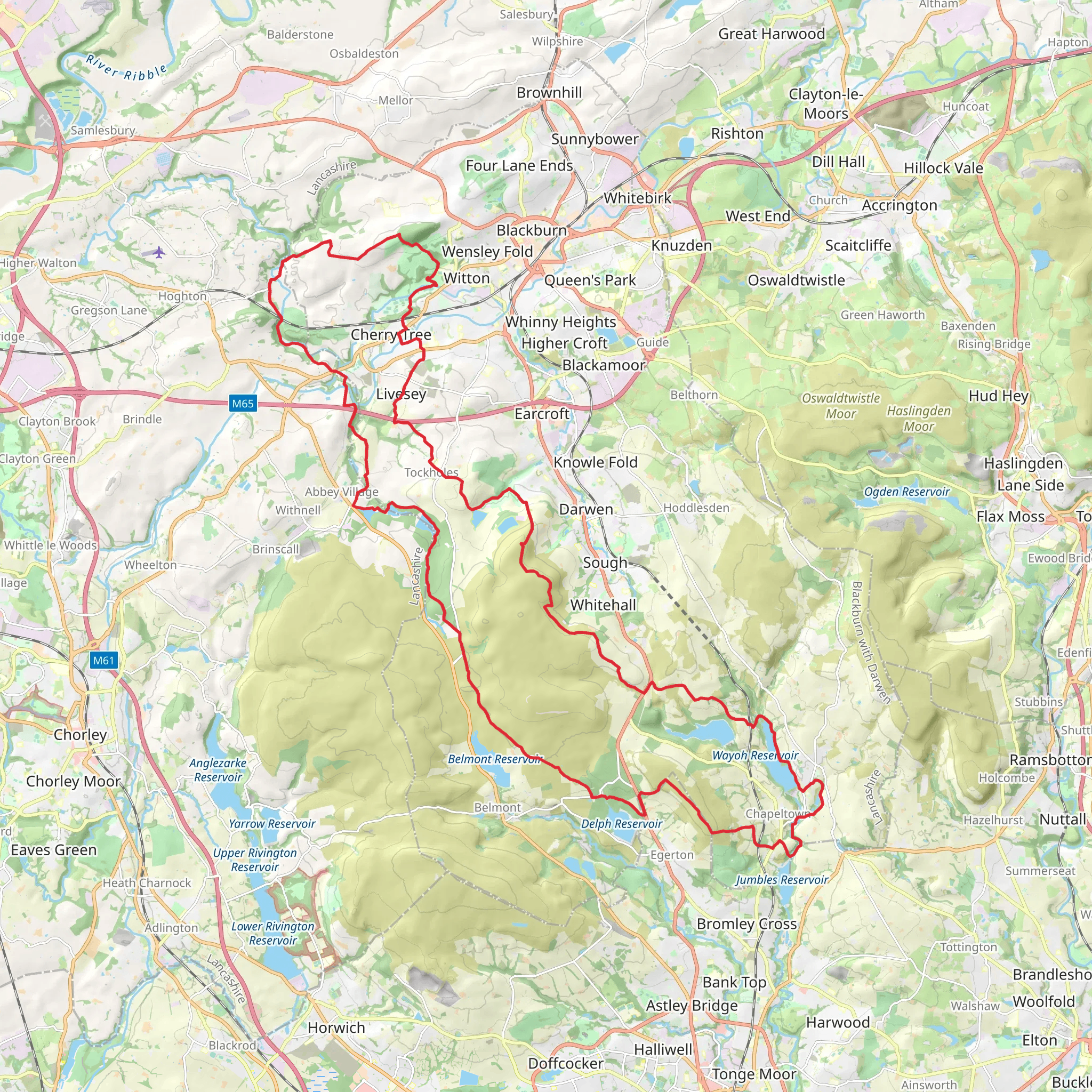 Witton Weavers Way mobile static map