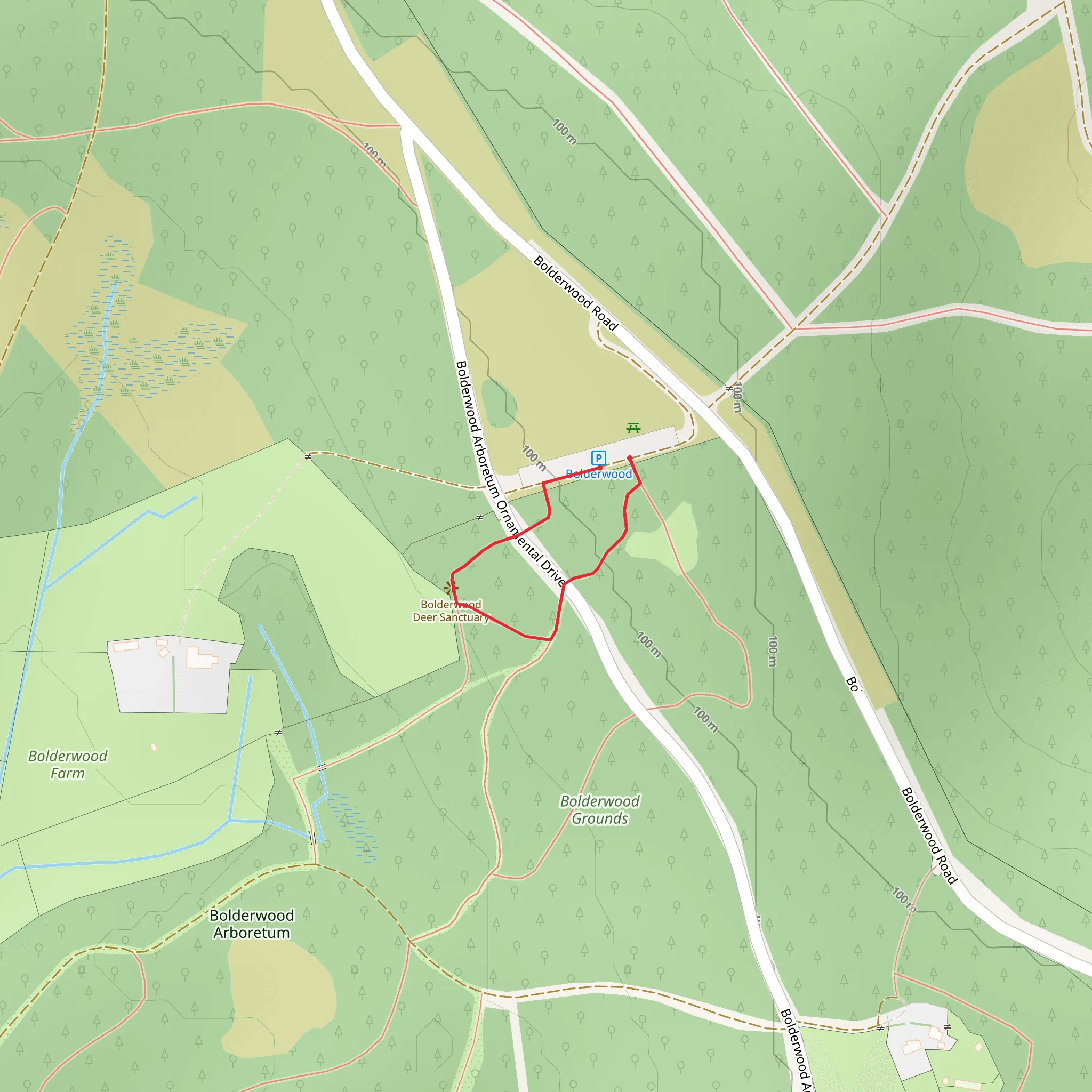 Deer Watch Trail - Bolderwood Deer Sanctuary mobile static map