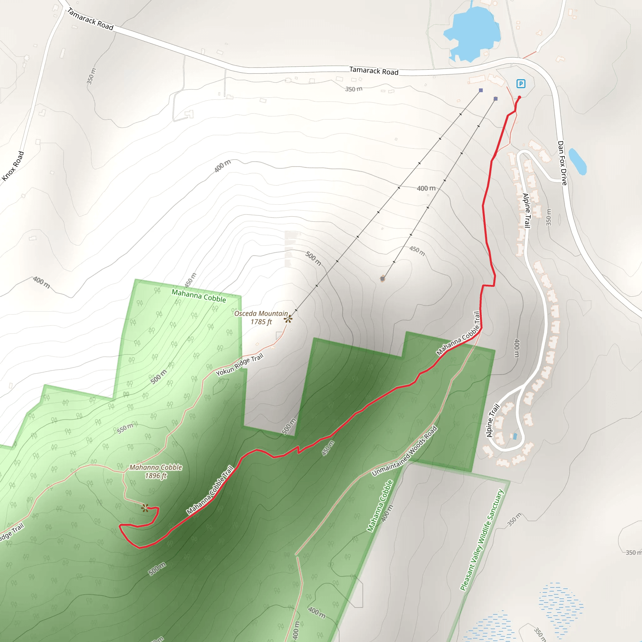 Mahanna Cobble Trail mobile static map