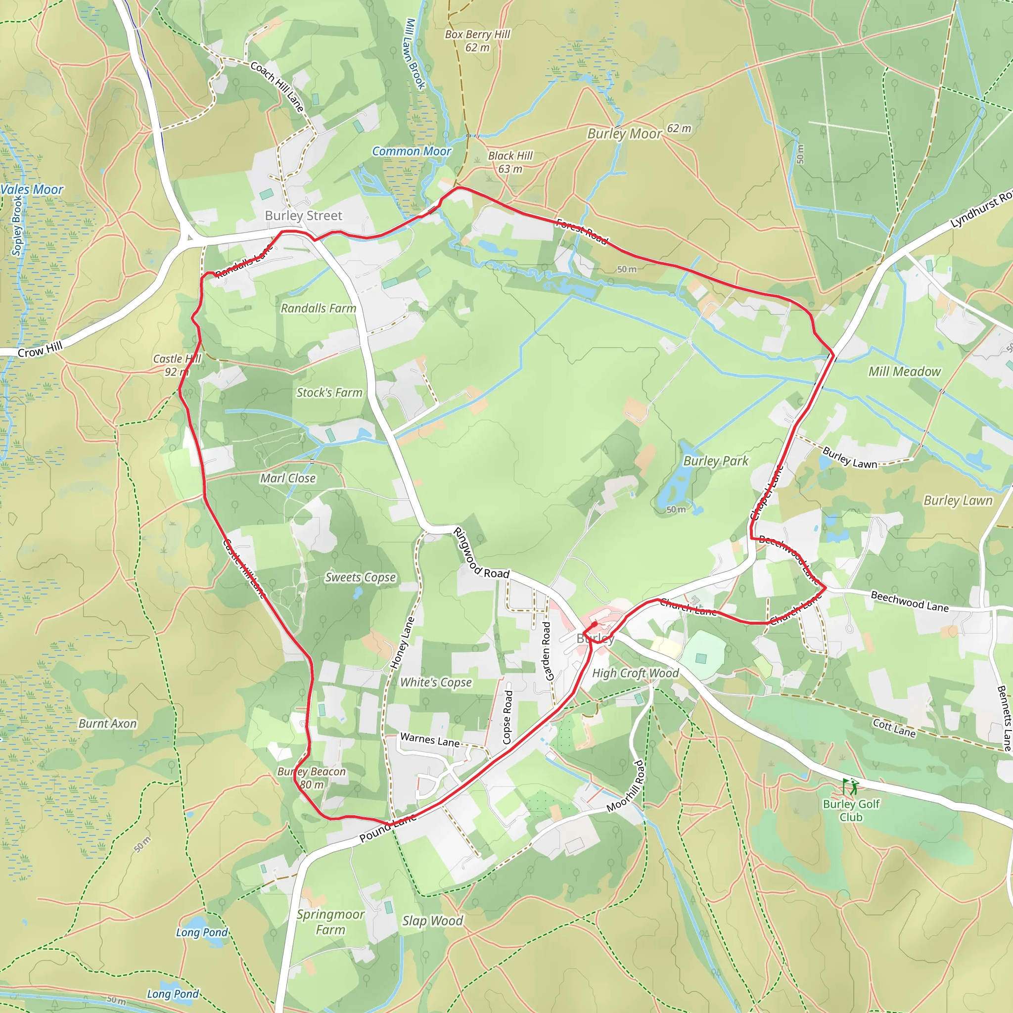 Burley Village Walk mobile static map