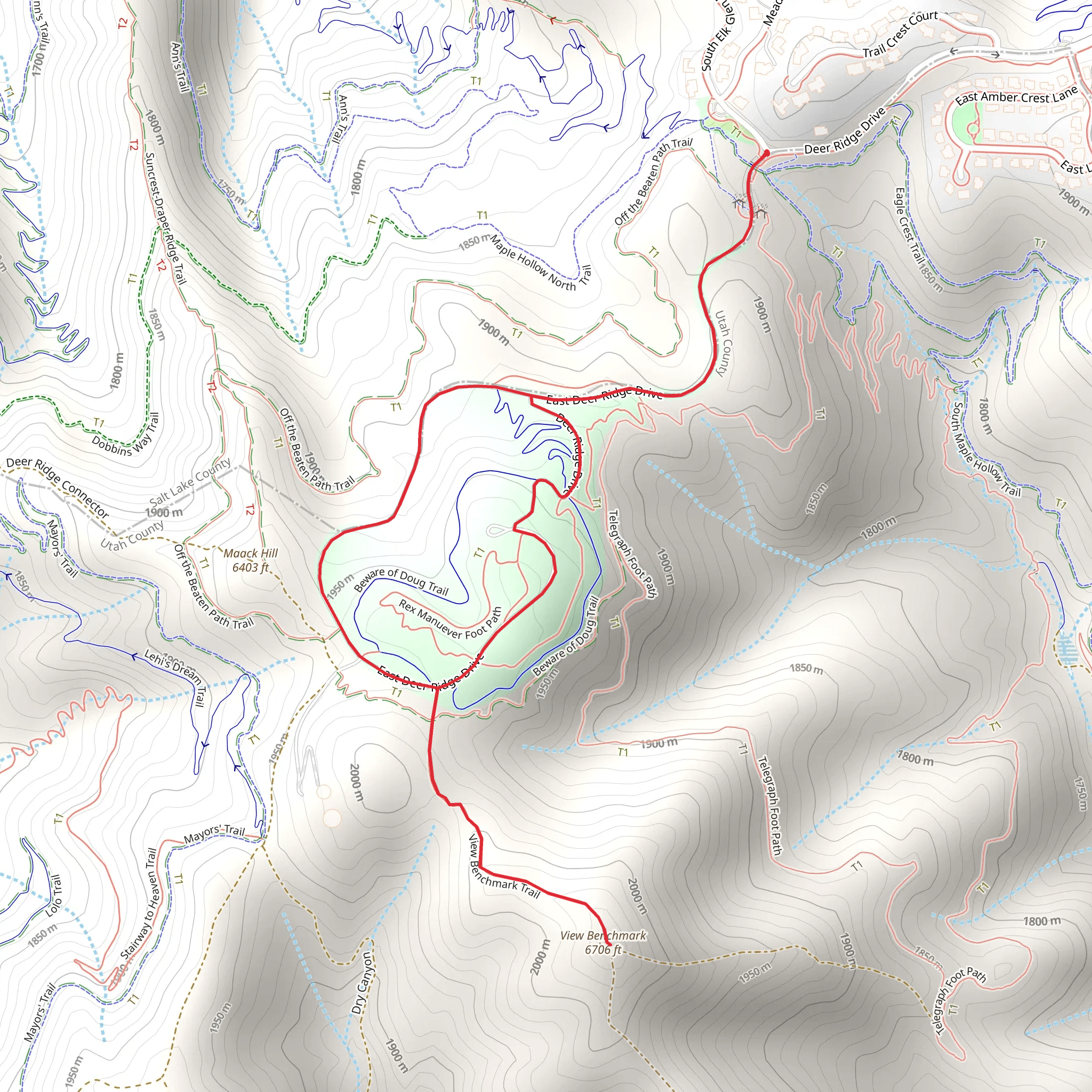 View Benchmark Trail mobile static map
