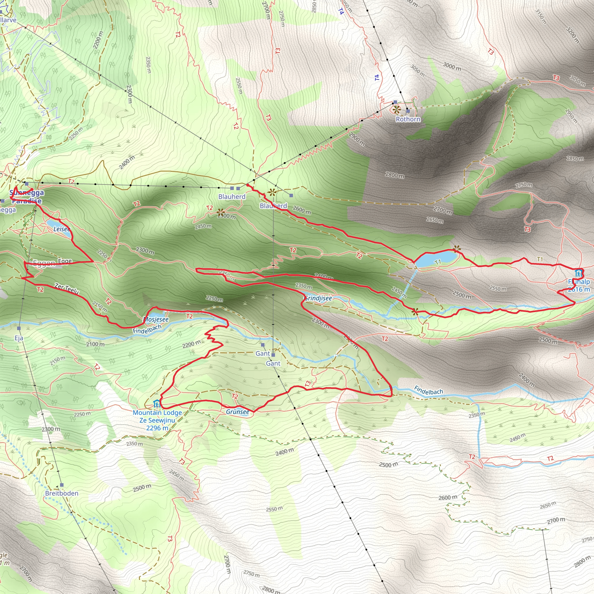 Seenweg Zermatt mobile static map