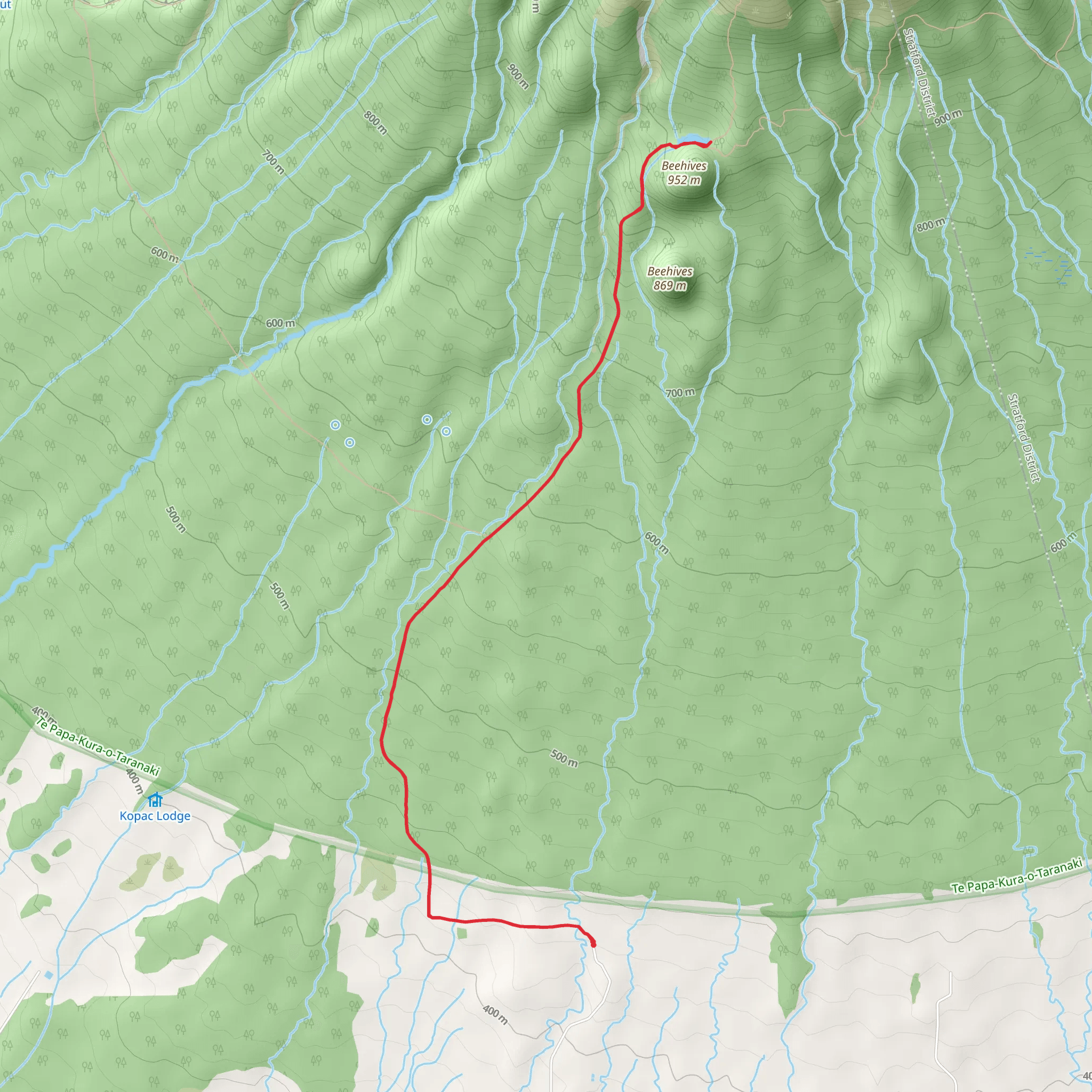 Aurora and Lake Dive Track mobile static map