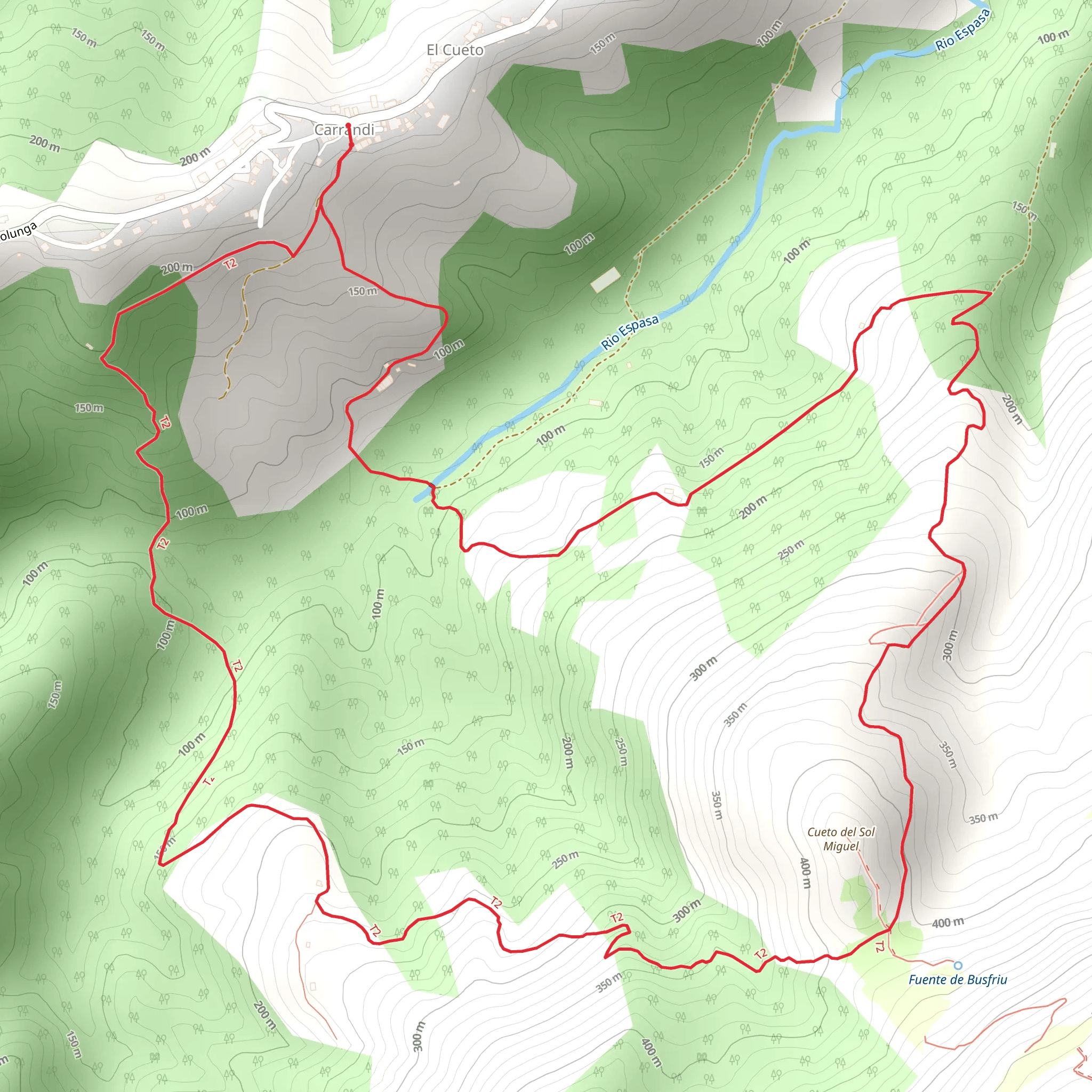 Carrandi - Puerto del Sueve mobile static map