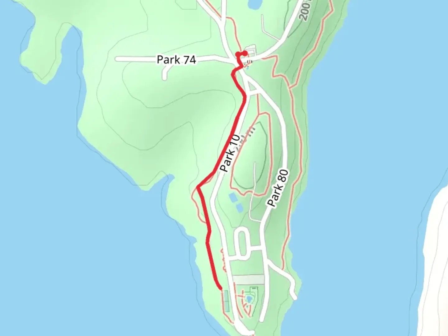 An image depicting the trail Fitness Trail and its surrounding area.