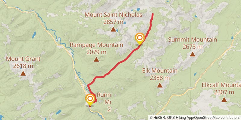 Park Creek via South Boundary Trail stage 3 Map
