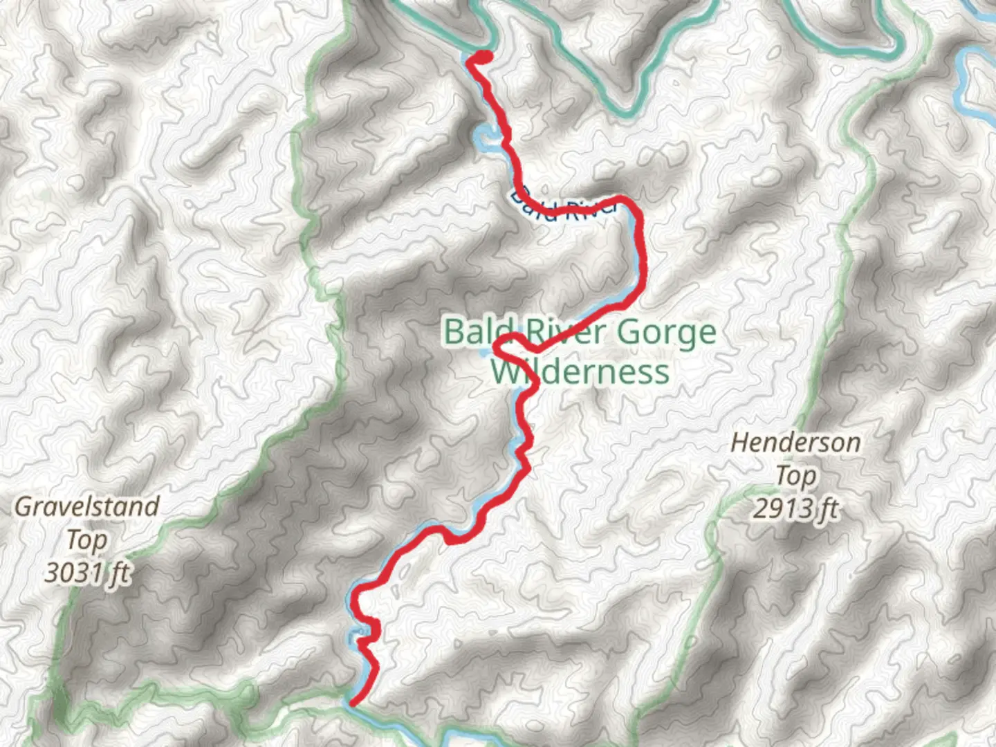 An image depicting the trail Bald River Trail and its surrounding area.