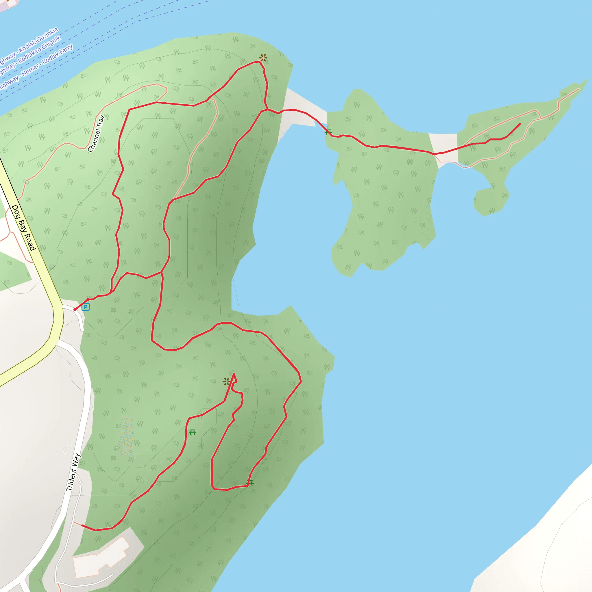 Dog Bay Loop mobile static map