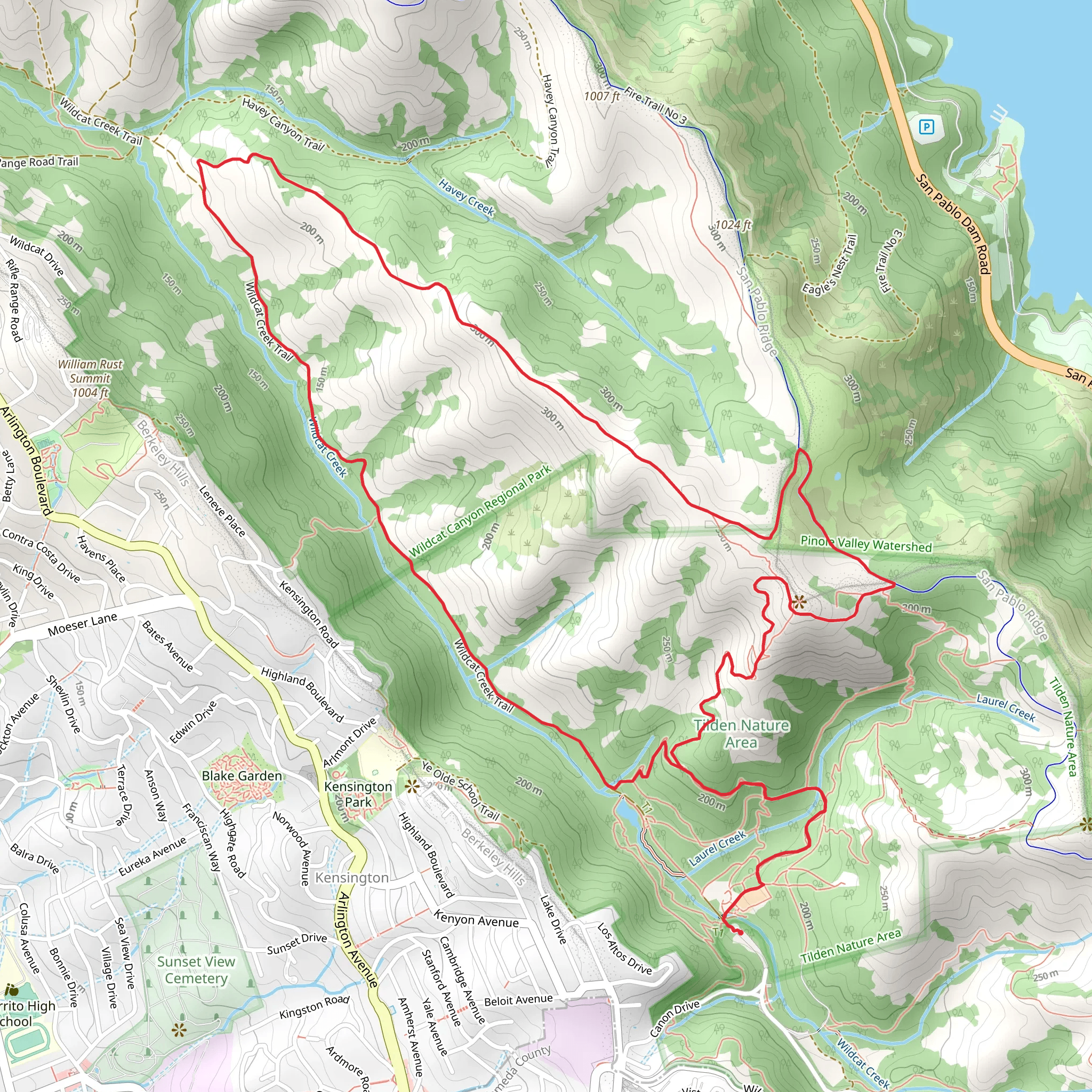 Conlon Trail and Wildcat Peak Loop Trail mobile static map