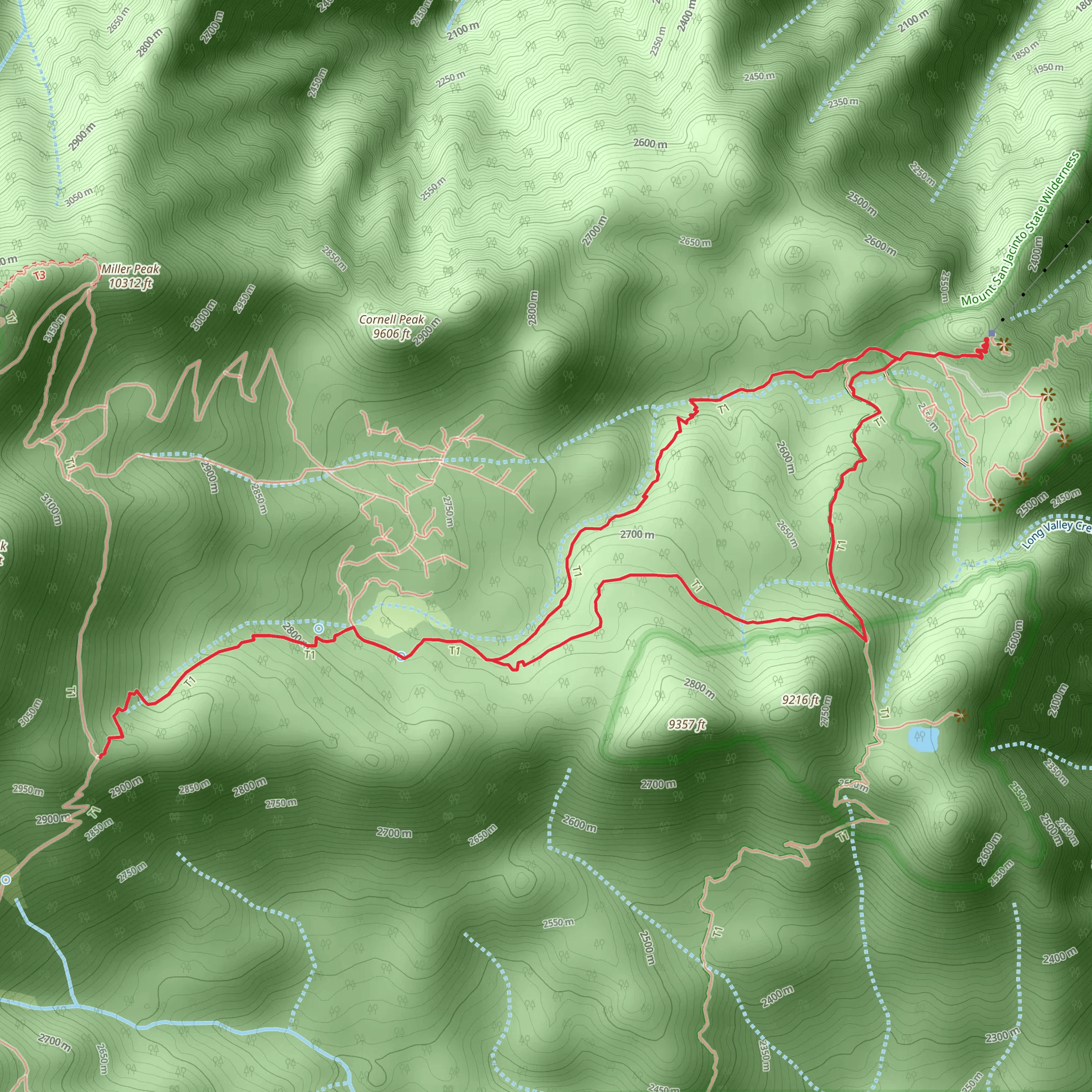 Wellman Divide - Round Valley - Willow Creek Loop Trail mobile static map