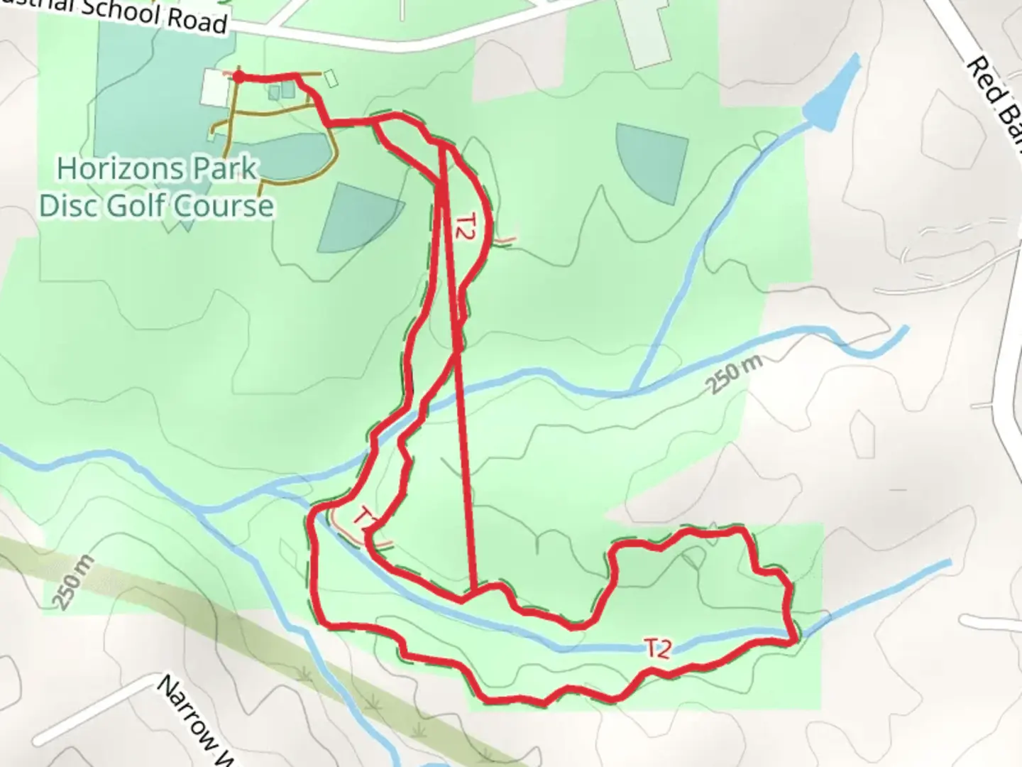 An image depicting the trail Guthrie-Marshall Cemetery Loop and its surrounding area.