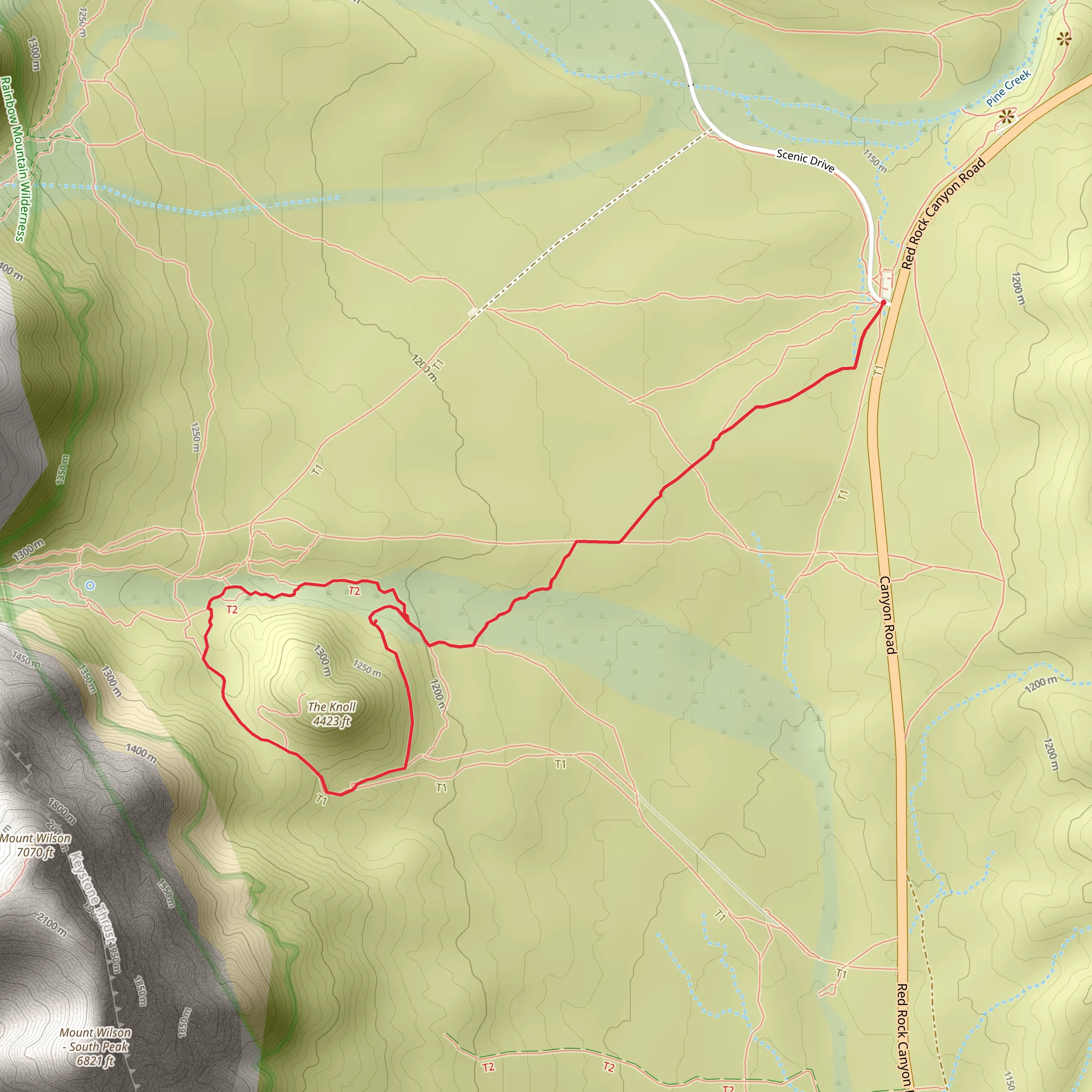 The Knoll Loop via Connector mobile static map