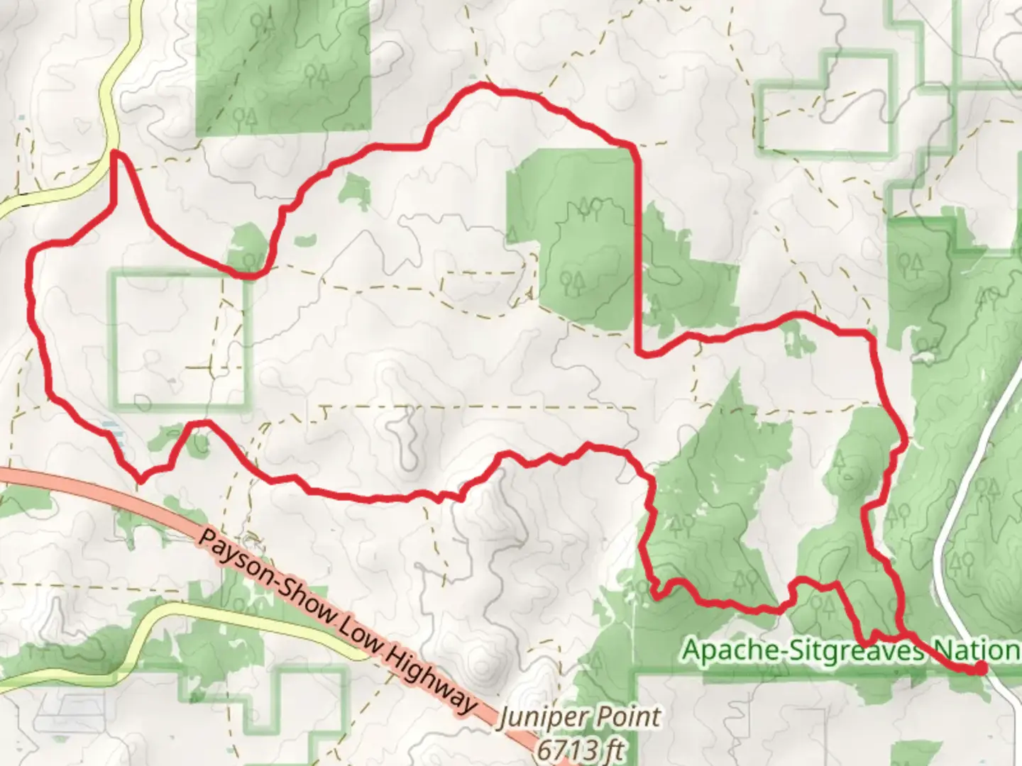 An image depicting the trail Ghost of the Coyote Loop Trail and its surrounding area.