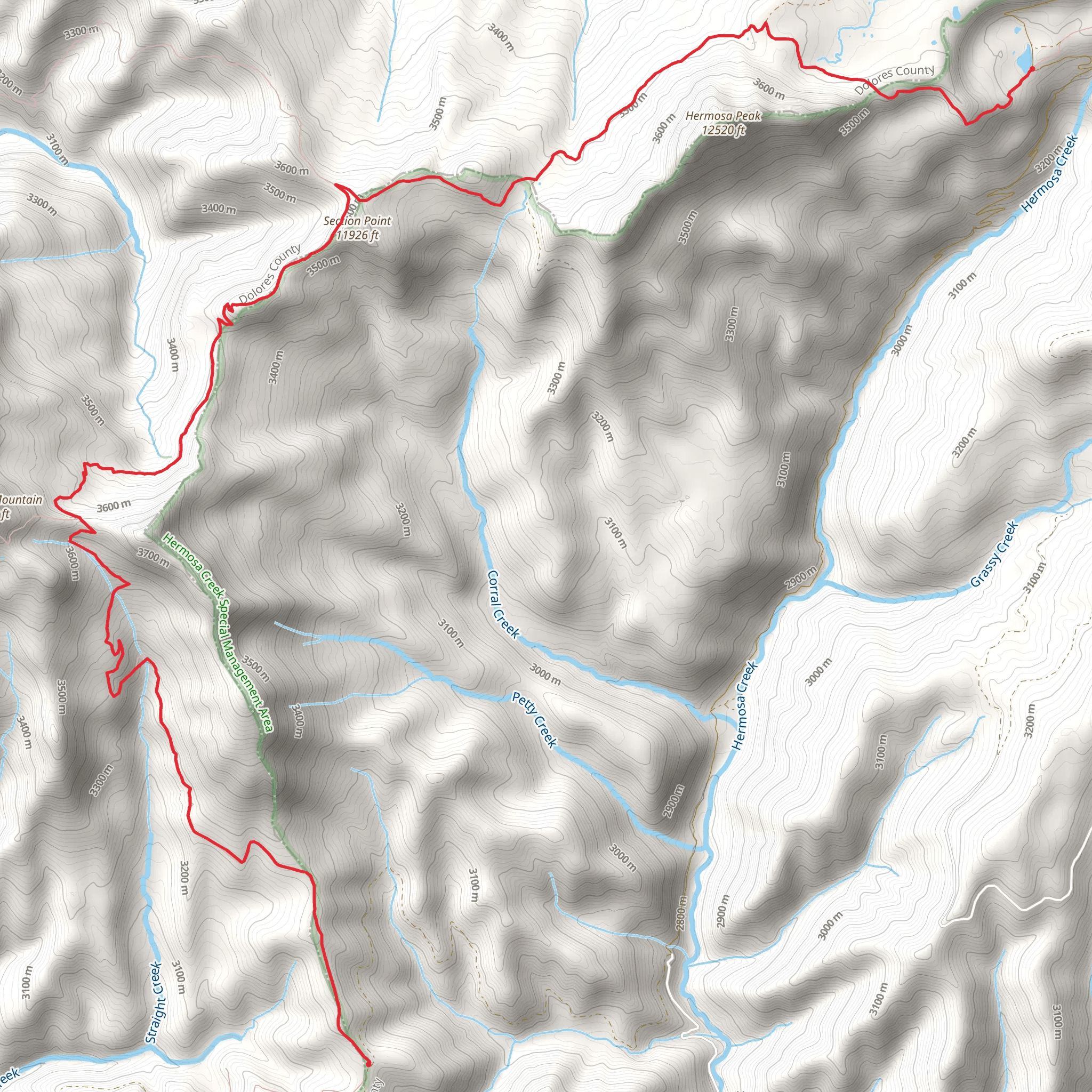 Blackhawk Connector Trail mobile static map