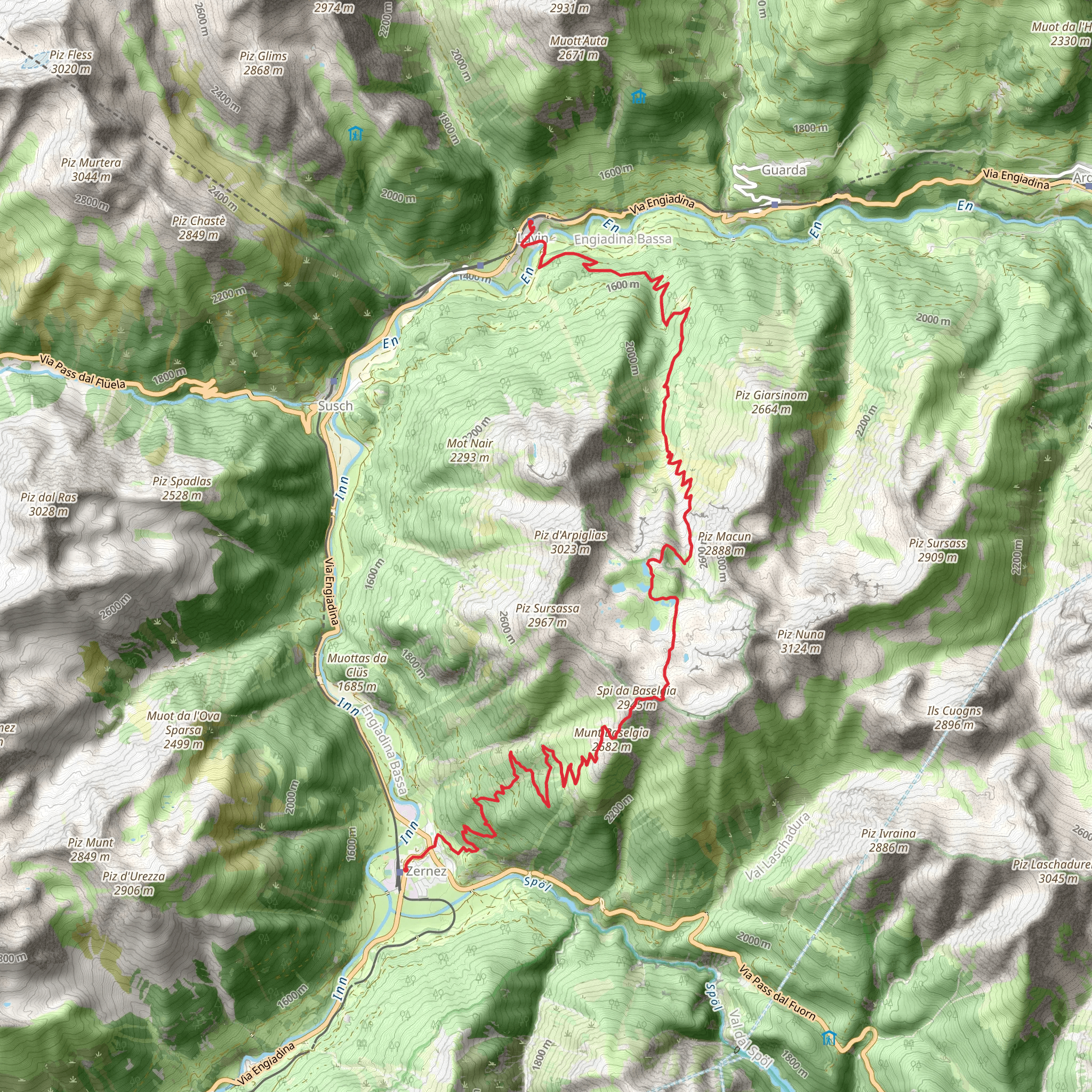 Macun Lakes mobile static map