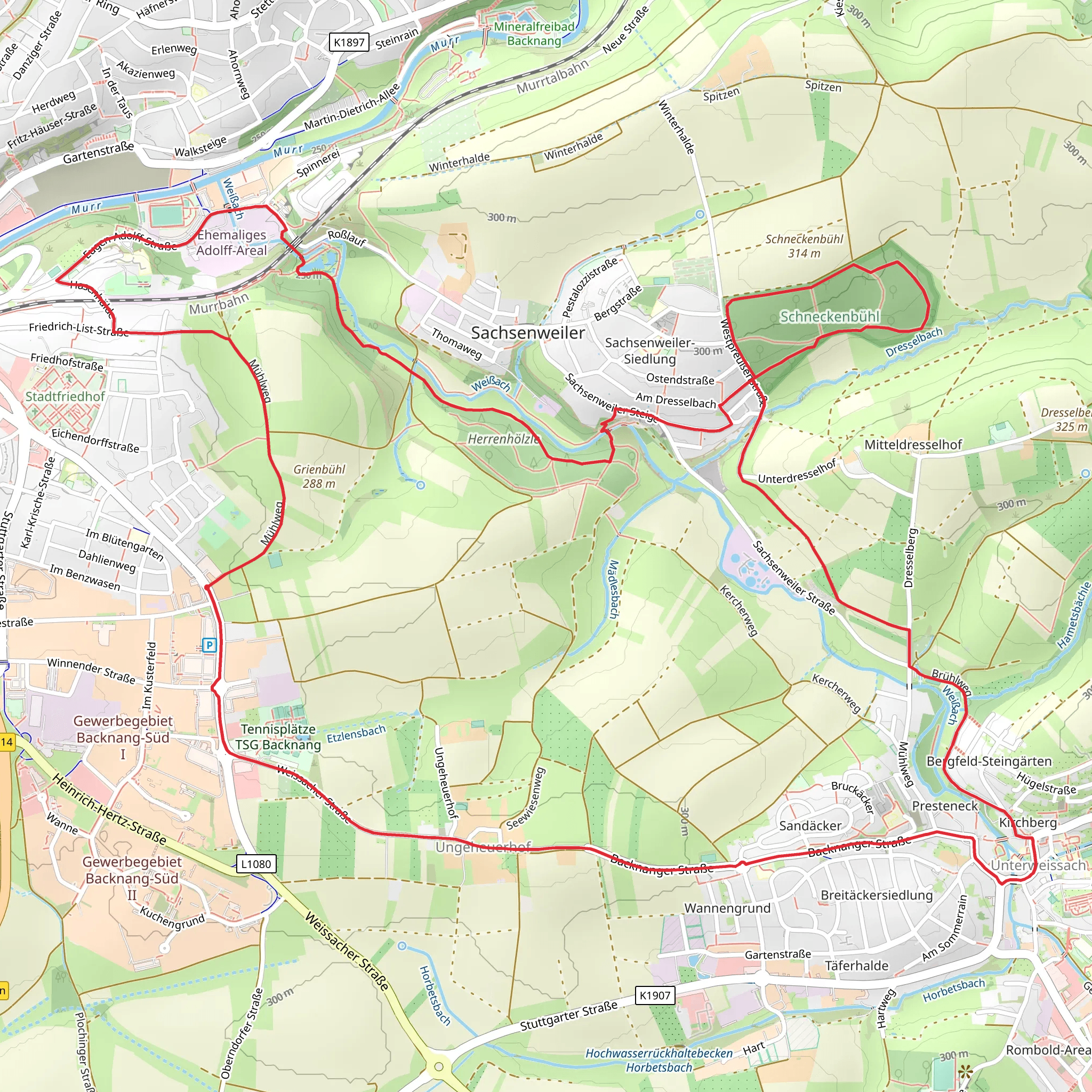 Schneckenbuehl and Ungeheuerhof Loop mobile static map