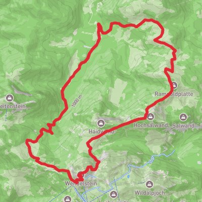 Rampoldplatte, Sternwarte and Aiblinger Hutte Loop mobile static map