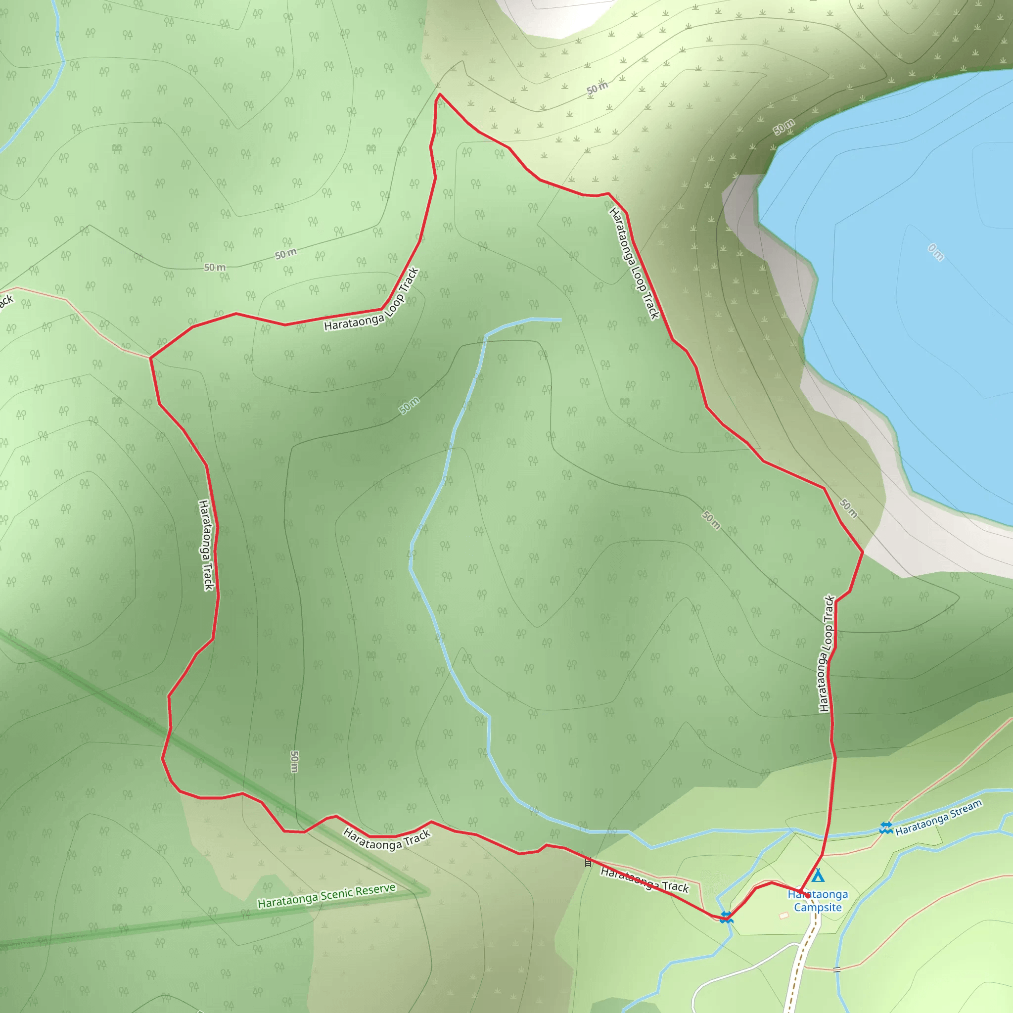 Harataonga Loop Track mobile static map
