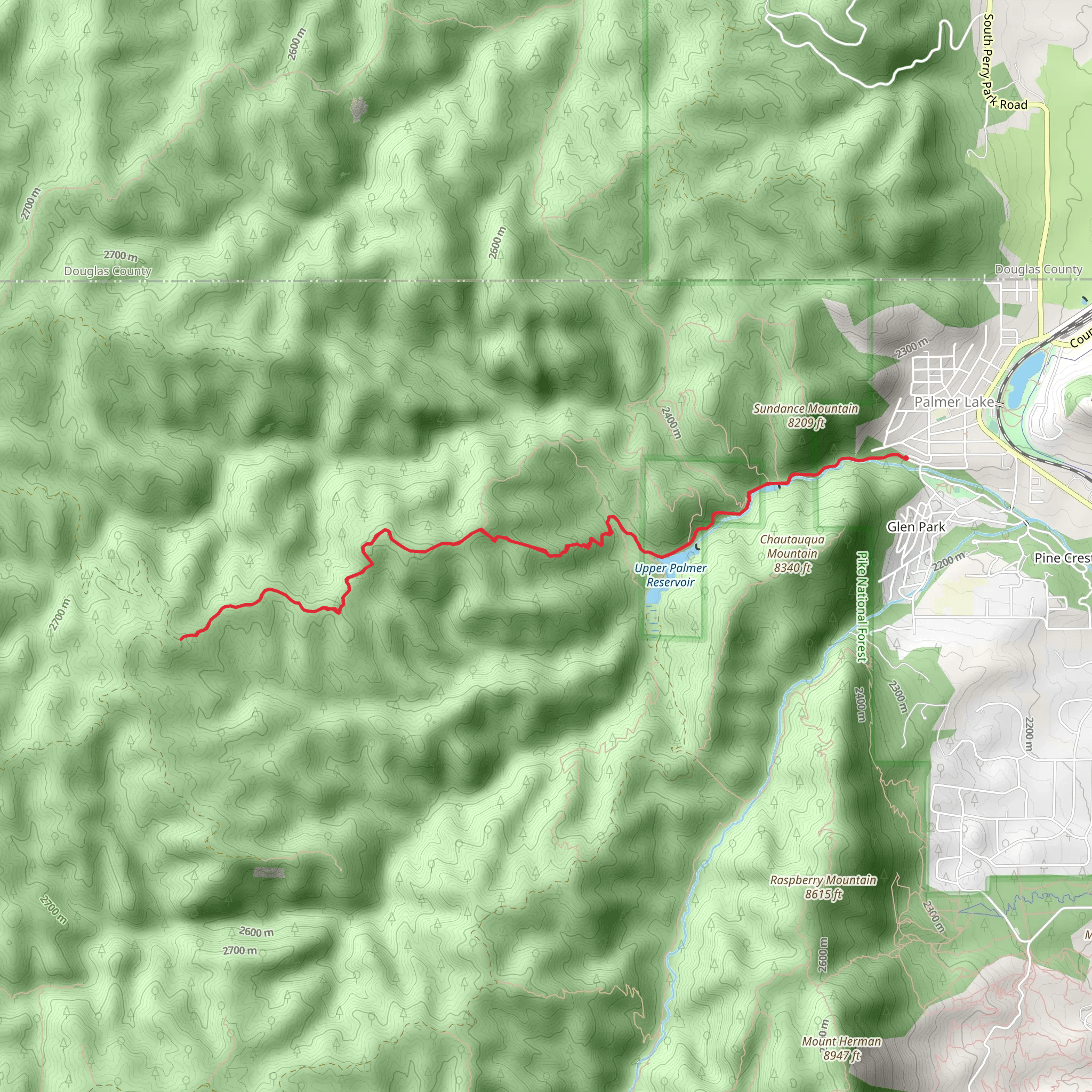 Winding Stairs Trail mobile static map