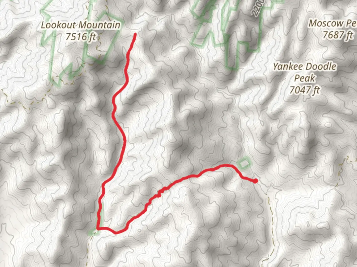 An image depicting the trail E Cross L Trail and its surrounding area.