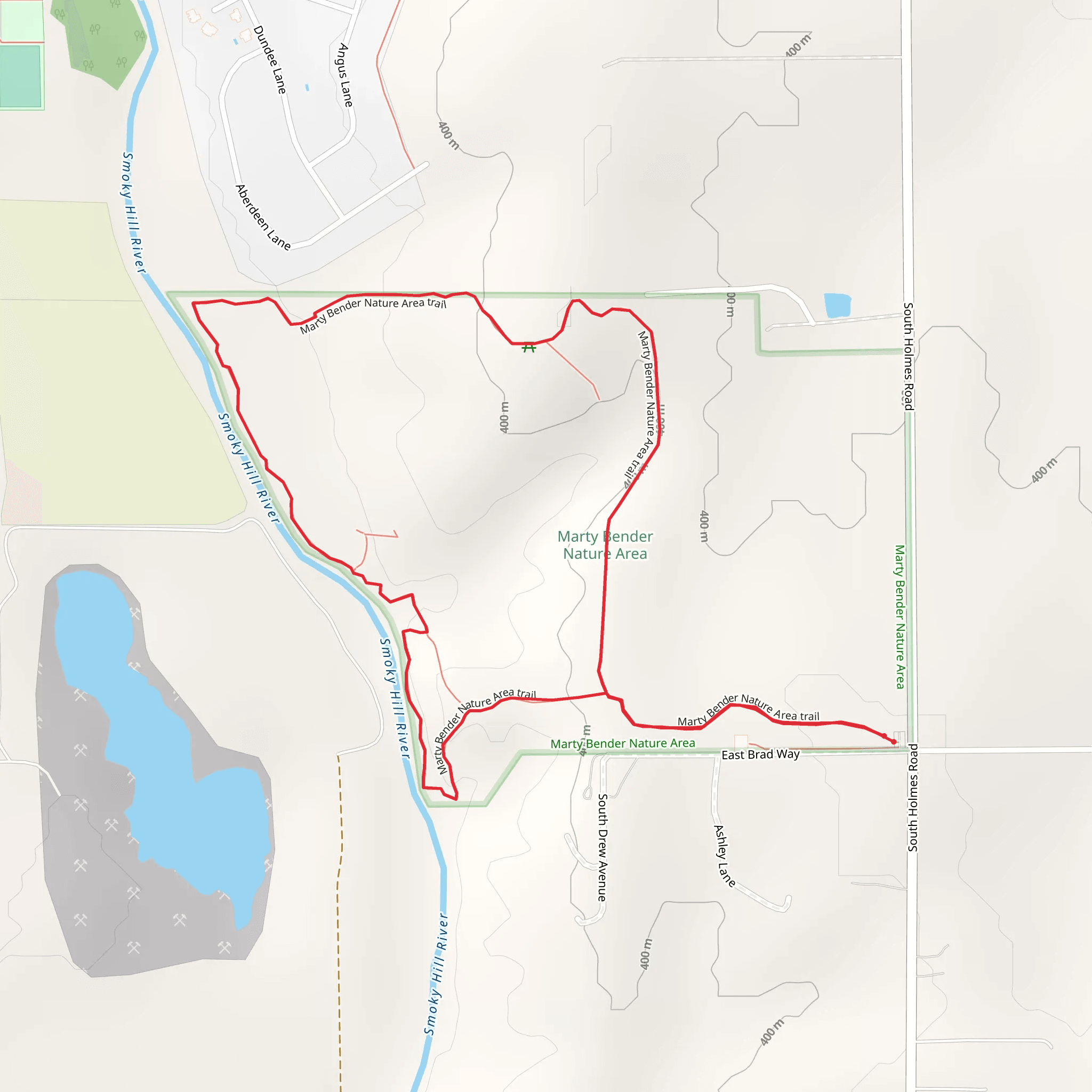 Marty Bender Nature Area Loop Trail mobile static map