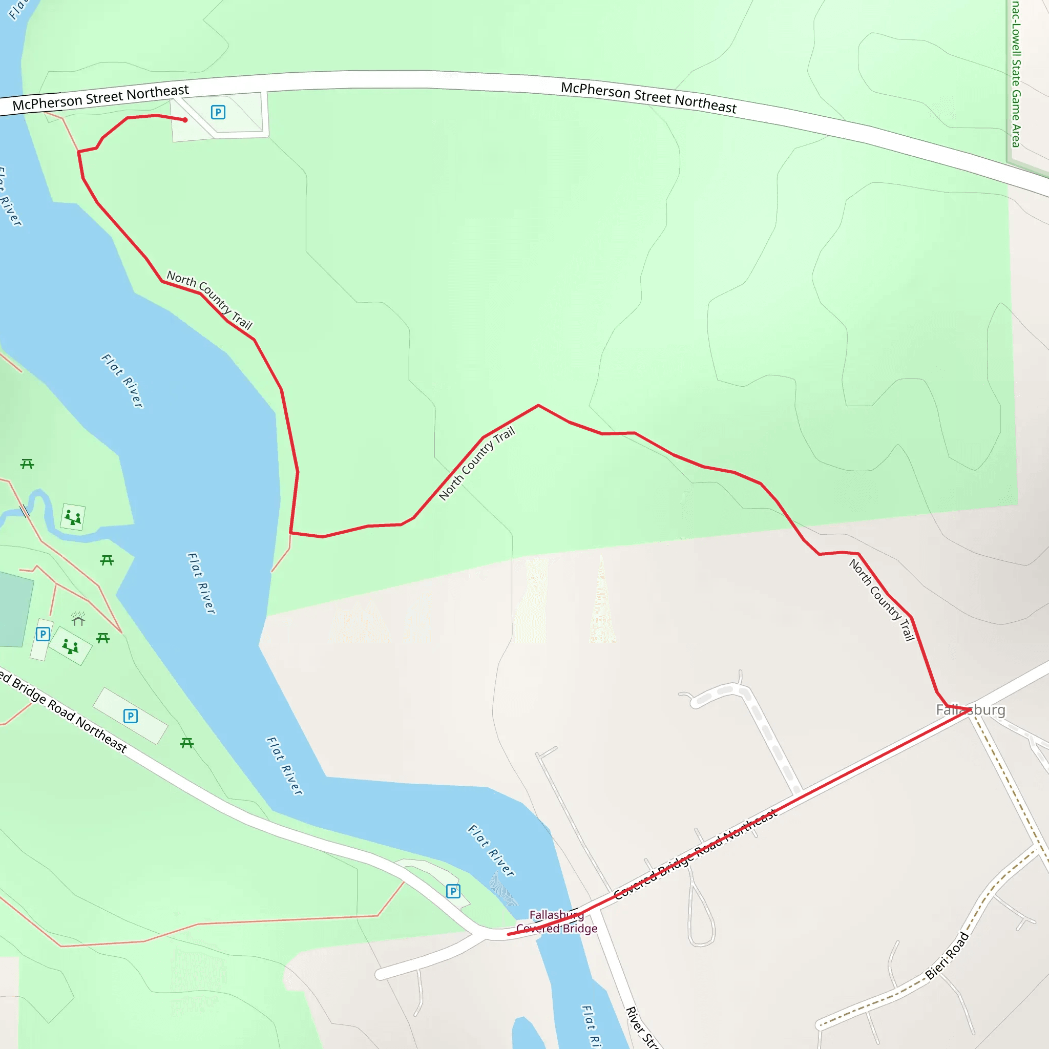Fallasburg Park mobile static map