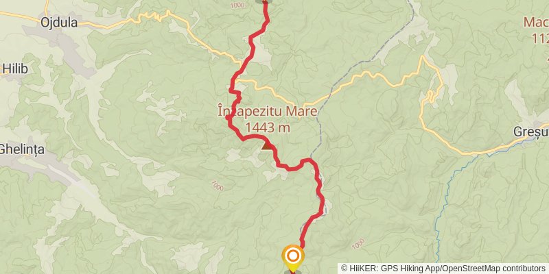 Trans Carpathian Hike stage 85 Map