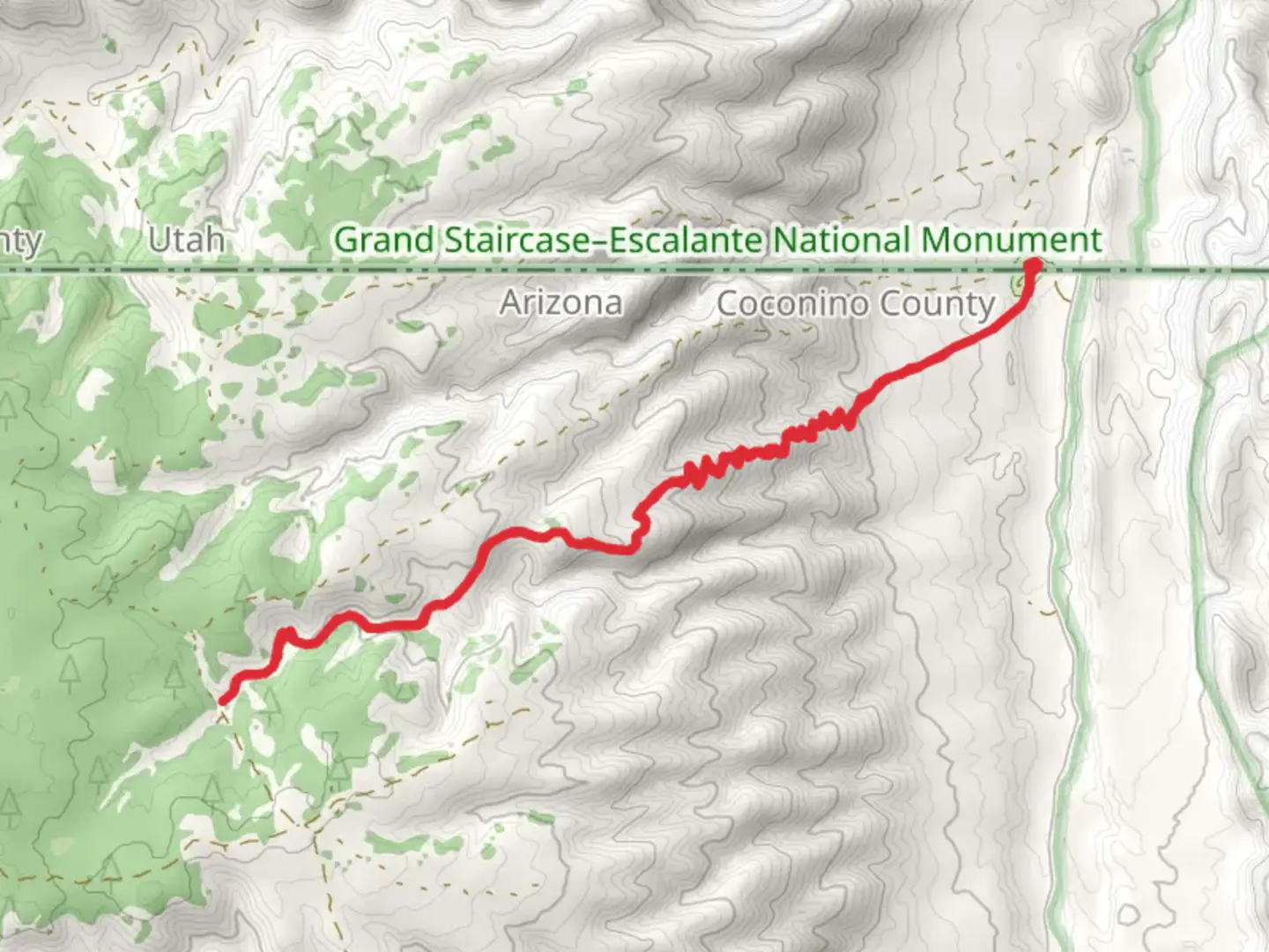 An image depicting the trail Hayduke Trail from Stateline Campground and its surrounding area.