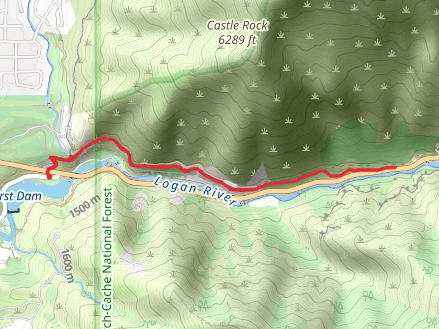 An image depicting the trail Highline Trail and its surrounding area.