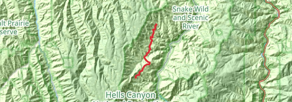 Hells Canyon Bench High Trail stage 3 Map