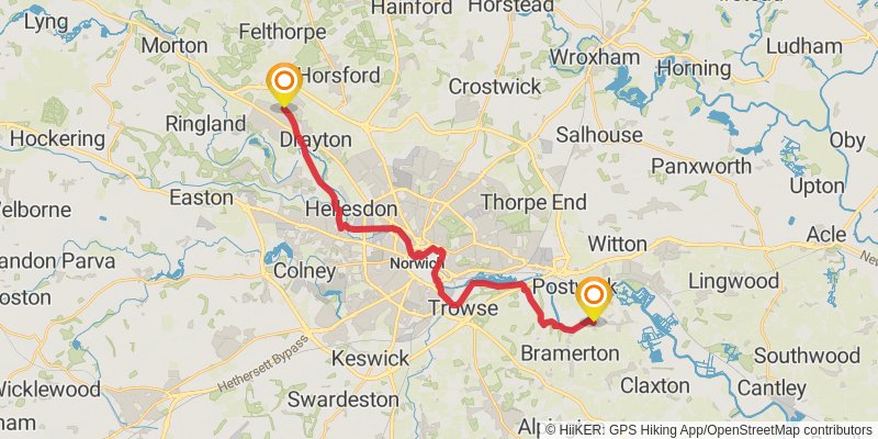 Cross Norfolk Trail stage 5 Map