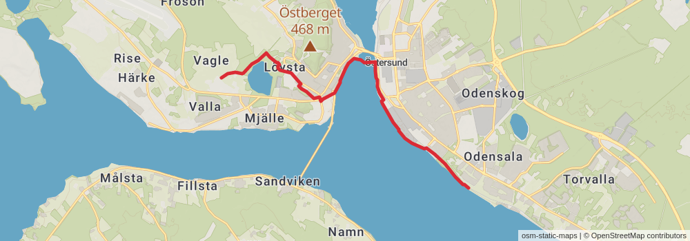 St Olavsleden stage 12 Map