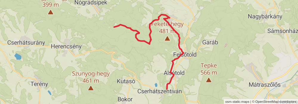 National Blue Trail - OKT stage 42 Map