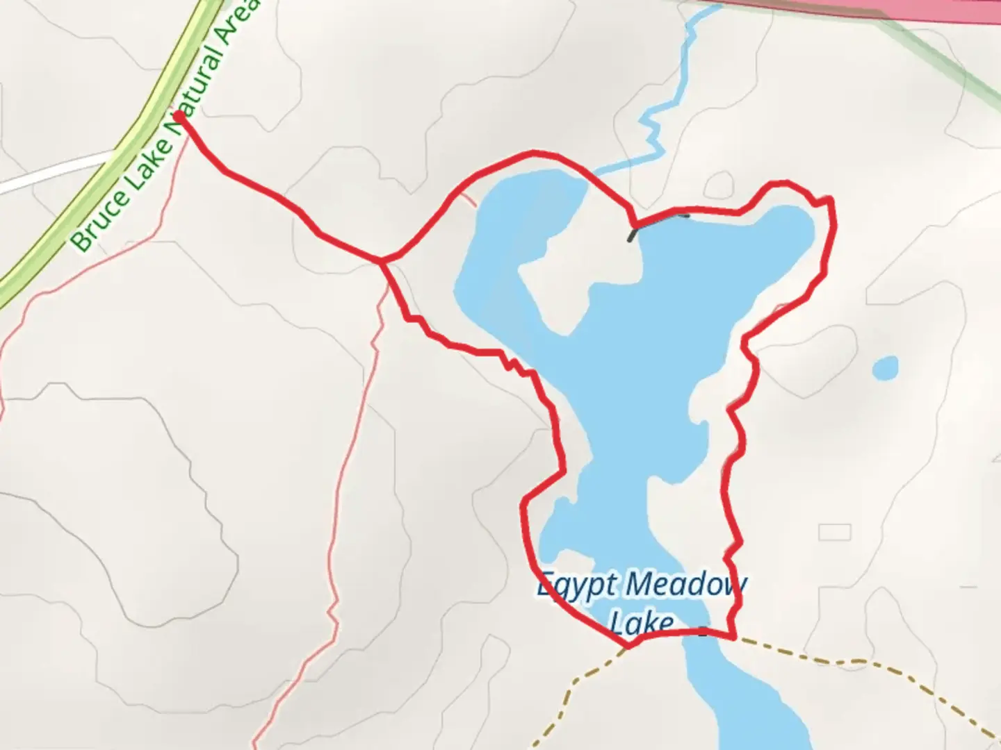 An image depicting the trail Egypt Meadow Lake Loop and its surrounding area.