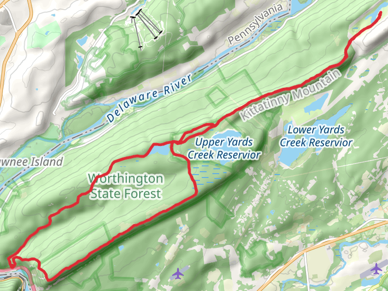 Raccoon Ridge and Catish Pond via Appalachian Trail and Mount Tammany Loop Trail